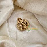 Cluster Ghungroo Gold Look Alike Single Jada Billai -Red-Lakshmi-G10618